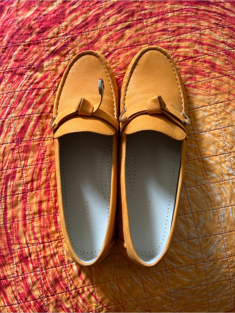 Cole Haan Leather Loafers in Orange